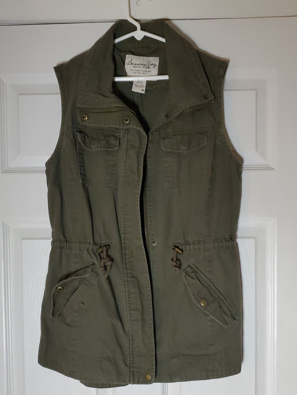 American Rag Olive Utility Sleeveless Jacket Fall Fashion